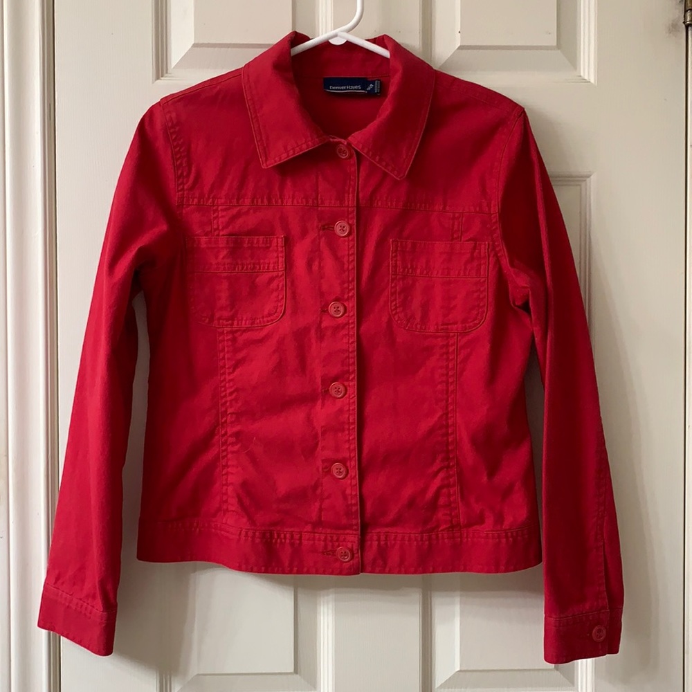 🌷3 for $25🌷Denver Hayes, US S, Red Long Sleeved Cotton Jacket